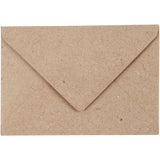 Creativ Company Recycling-Umschlag, Umschlaggröße 7,8 x 11,5 cm, 120 g, natur, 50 Stück 1 Karton