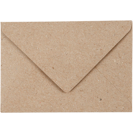Creativ Company Recycling-Umschlag, Umschlaggröße 7,8 x 11,5 cm, 120 g, natur, 50 Stück 1 Karton