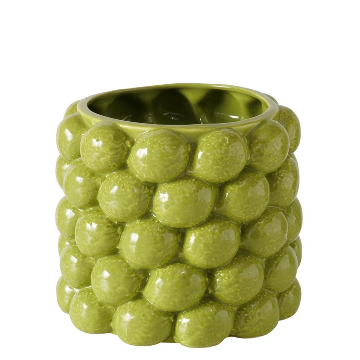 Boltze Home Blumentopf Limette Ø16x14cm Porzellangrün