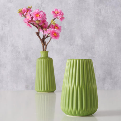 Boltze Home Vase Esko Dia10x17cm Keramik grün