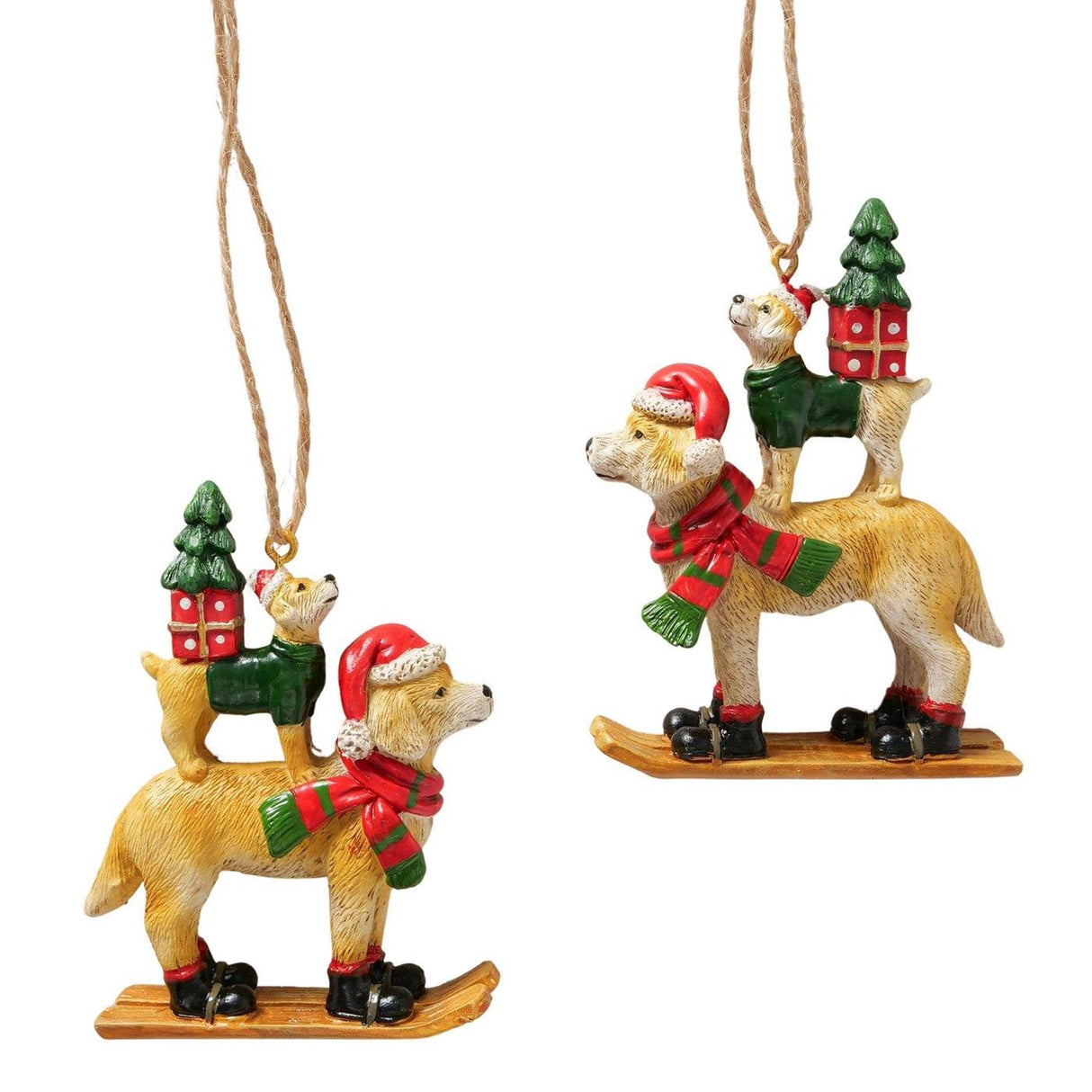 Boltze Home Weihnachtsanhänger Hund 6x2x8,5cm