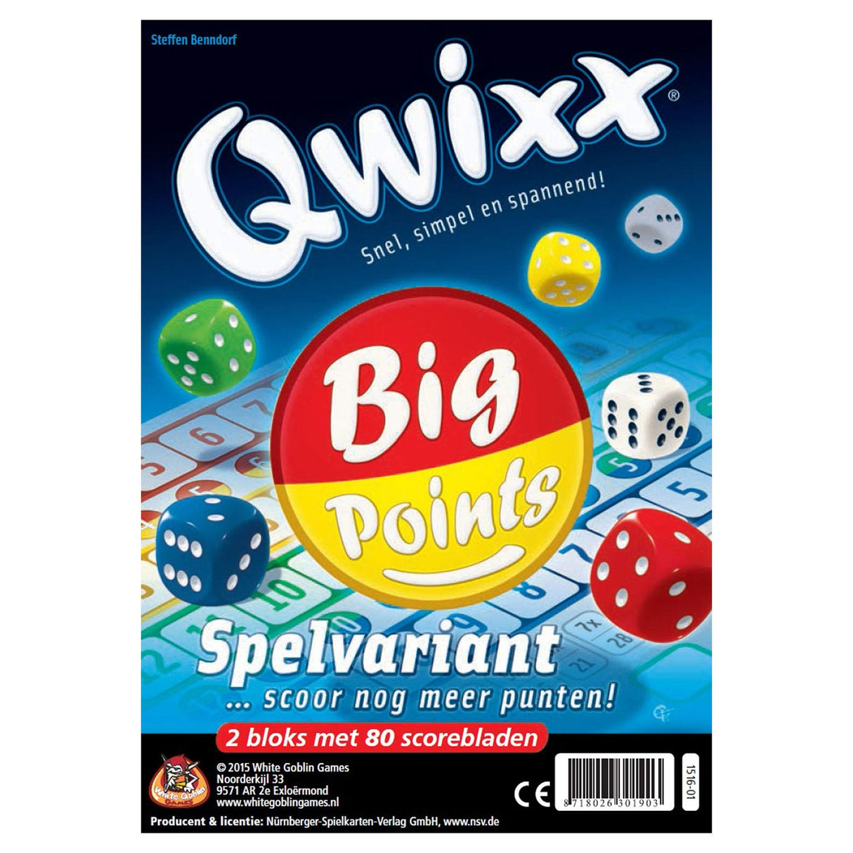 Weiße Goblin -Spiele Qwixx -Expansionspunkte