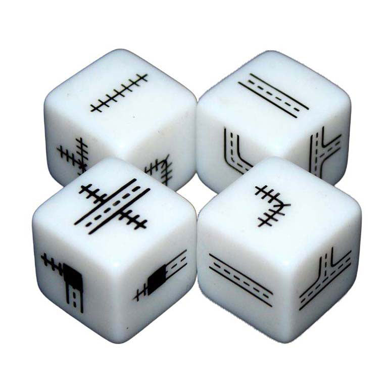 White Goblin Games Railroad Ink – Würfelspiel in tiefblauer Version