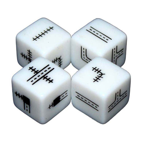 White Goblin Games Railroad Ink – Würfelspiel in tiefblauer Version