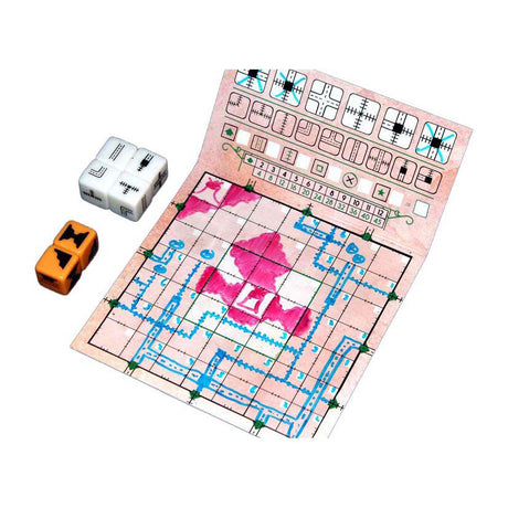 Weiße Koboldspiele – Eisenbahntinte (flammenrote Version) – Würfelspiel – 1 bis 6 Spieler – Rollenschreiben – Puzzlespiel – für die ganze Familie