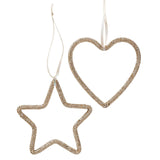 Boltze Home Weihnachtsanhänger Gold 10,5x10cm