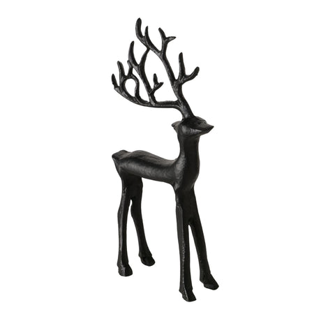 Boltze Startseite Figur Hirsch schwarz 9x3x20cm