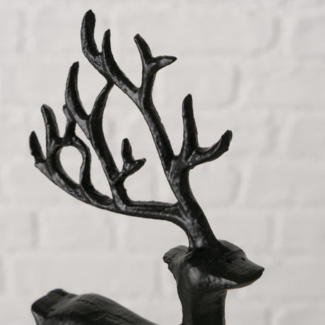 Boltze Startseite Figur Hirsch schwarz 9x3x20cm