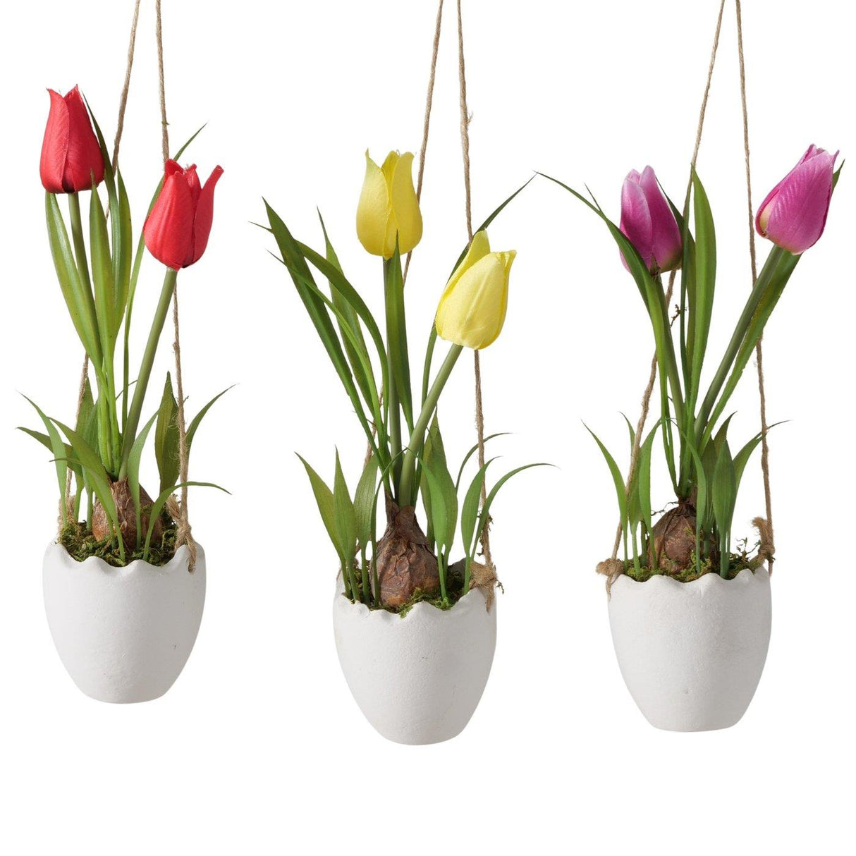 Boltze Home Boltze hängende Topfpflanze Tulpe H23cm