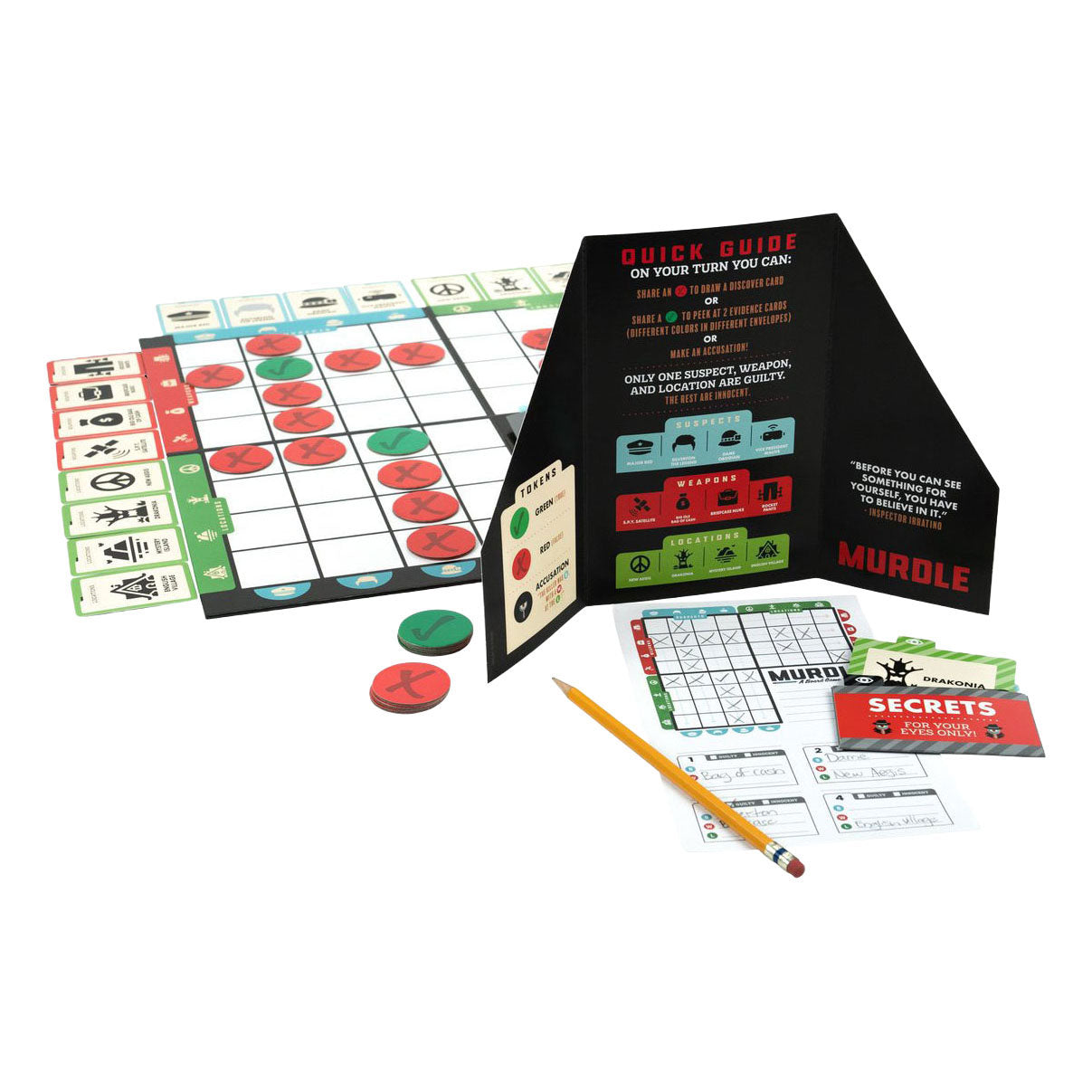 Goliath murdle het bordspel - breinbreker - bordspel - crime spel - deductief redeneren - 2 tot 4 spelers