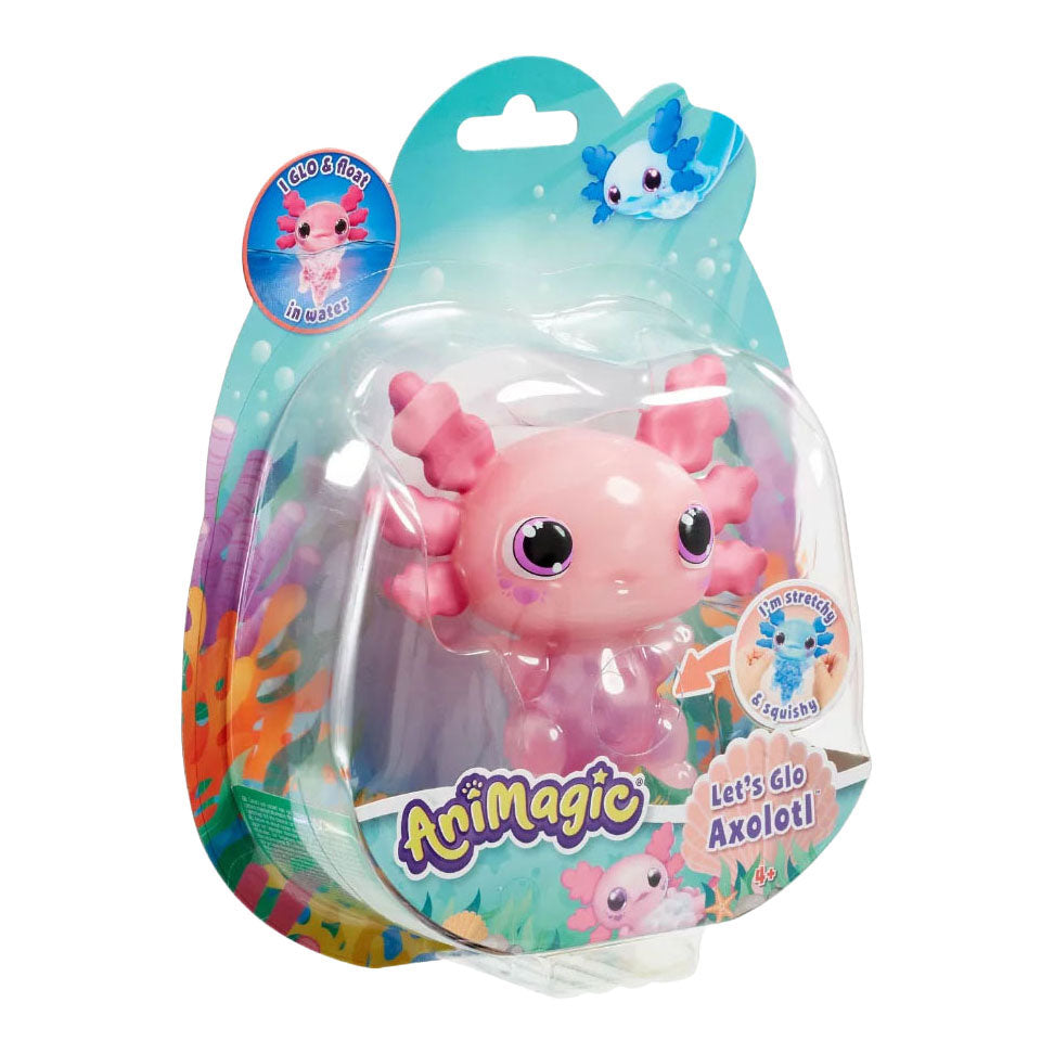 Goliath animagic let's glo axolotl roze - speelfiguur - lichtgevende axolotl