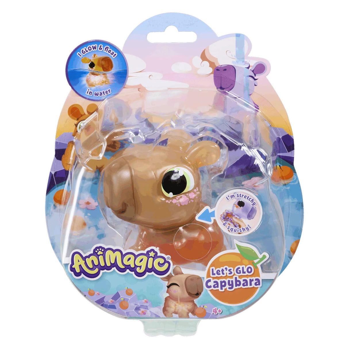 Goliath animagic let's glo capybara brown - speelfiguur - lichtgevende capybara