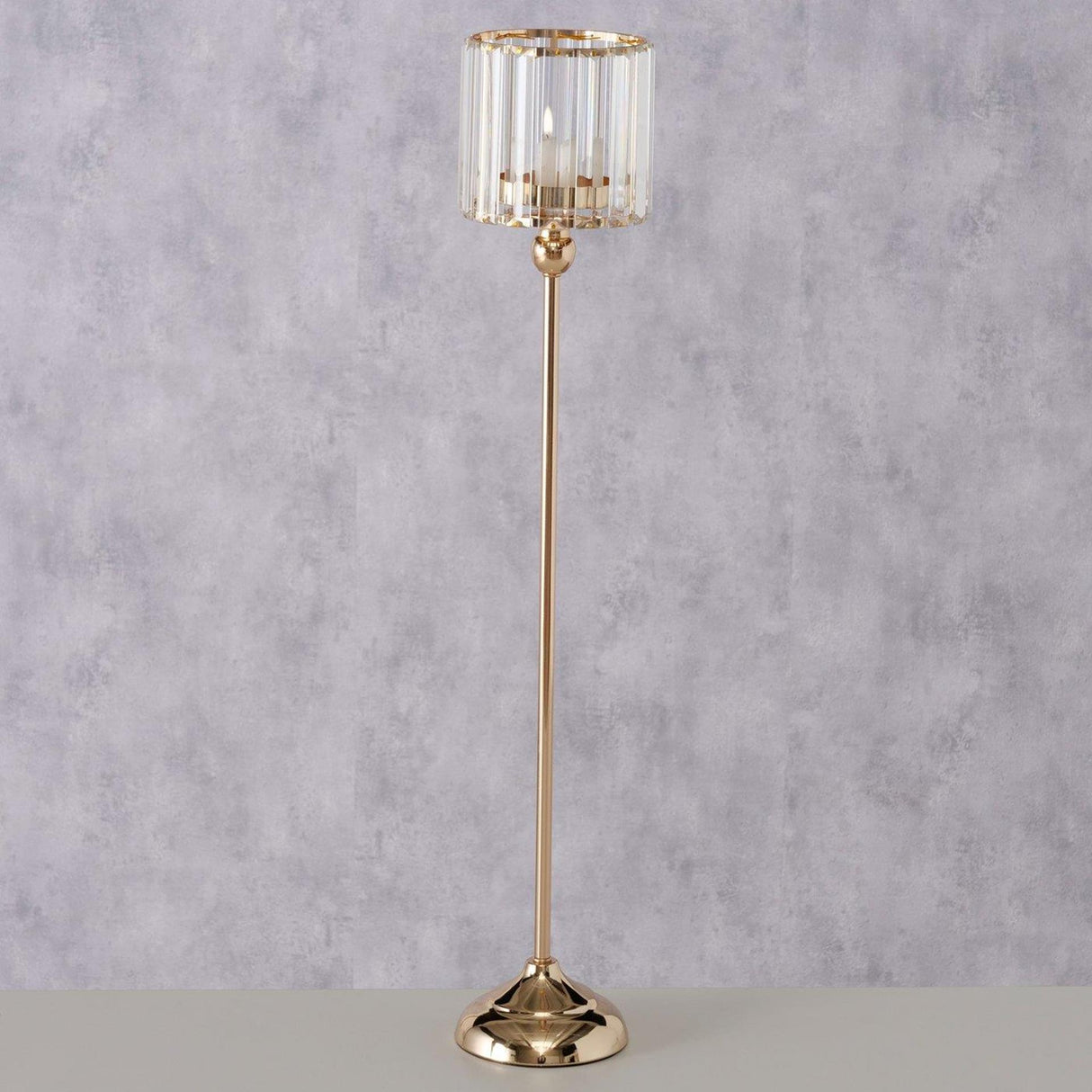 Boltze home windlicht kostra h70,5cm ijzer glas effen goud
