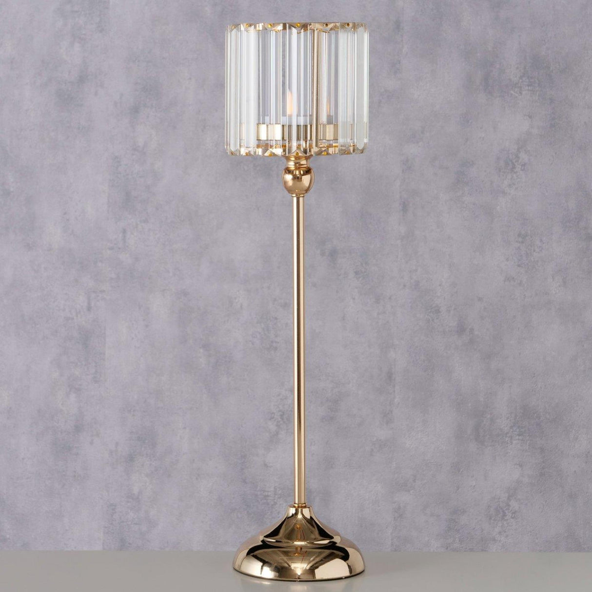 Boltze home windlicht kostra h50,5cm ijzer glas effen goud