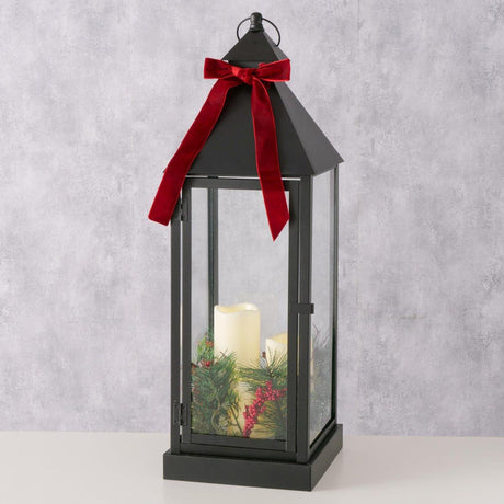 Boltze home led lantaarn ingar 23x23x70cm zwart
