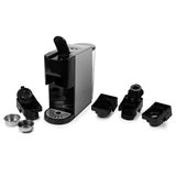 Princess 249451 Multikapsel-Kaffeemaschine 5-in-1-Kapselmaschine (Silber, Dolce Gusto | E.S.E. | Nespresso | Lavazza a Modo Mio | gemahlener Kaffee)