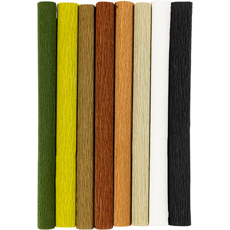 Creativ Company Krepppapier, Blatt 25x60 cm, Kreppverhältnis: 180 %, 105 g, natur, 8 Blatt 1 Karton