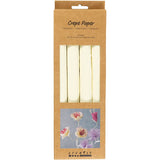 Creativ Company Krepppapier, Blatt 25 x 60 cm, Kreppverhältnis: 180 %, 105 g, gebrochenes Weiß, 4 Blatt 1 Karton