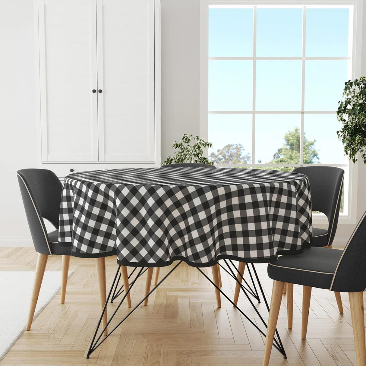 Wicotex Tischdecke rund diamantschwarz - 160cm