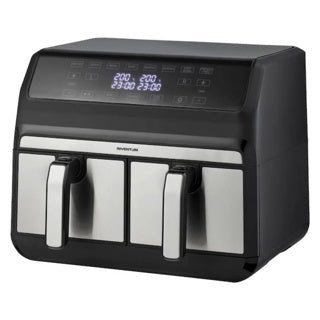 Inventum Heißluftfritteuse gf800hld doppelt 2x 4l schwarz 1700w