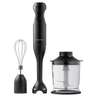 Inventum Stabmixer-Set schwarz 350 Watt MX350B mit Schneebesen und Zerkleinerer