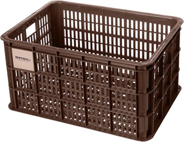 Basil Bicycle Crate L Grande de 40 litros de color marrón