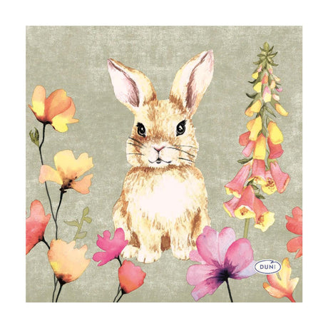 Duni Servietten Floral Friends 3-lagiges Gewebe 24x24cm