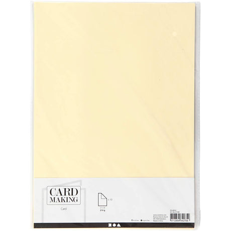 Creativ Firmenkarton, A4, Blatt 210x297 mm, 210 g, pastellgelb, 10 Blatt 1 Karton