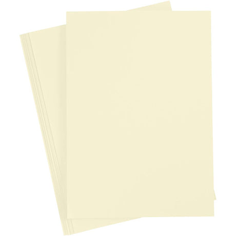 Creativ Firmenkarton, A4, Blatt 210x297 mm, 210 g, pastellgelb, 10 Blatt 1 Karton
