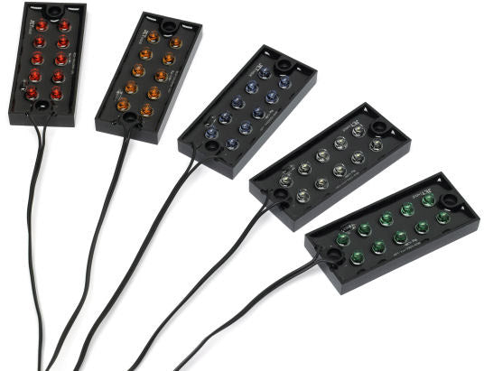 OPTICPARTS DF LED -lampepanel 10 LEDS Blå vanntett