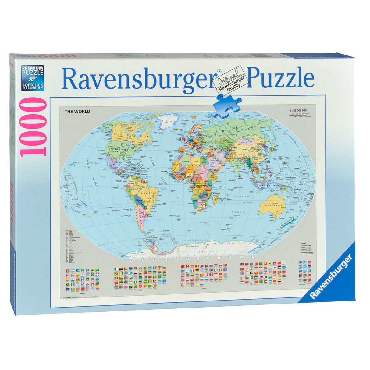 Ravensburger political world map 1000st.