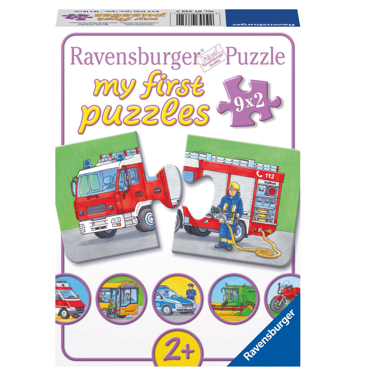 Ravensburger - Puzzle des véhicules spéciaux 9x2st.