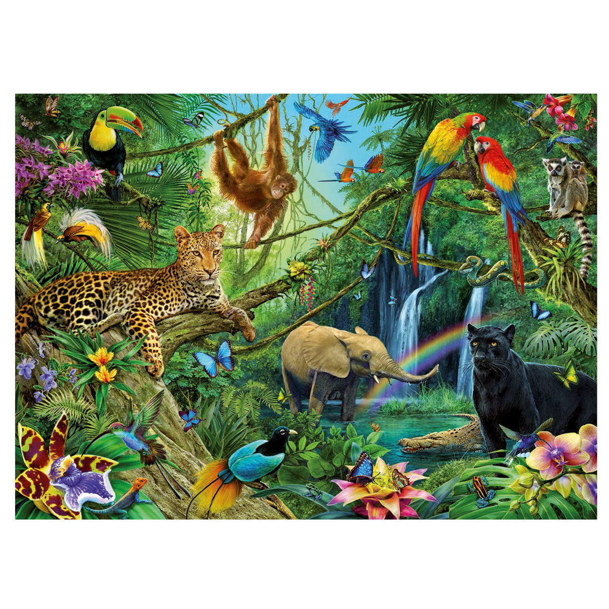 Ravensburger Dieren v džungli, 200st. Xxl