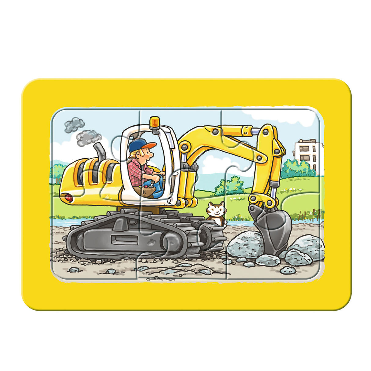 Ravensburger - excavator tractor and tipping car 3x6 pieces