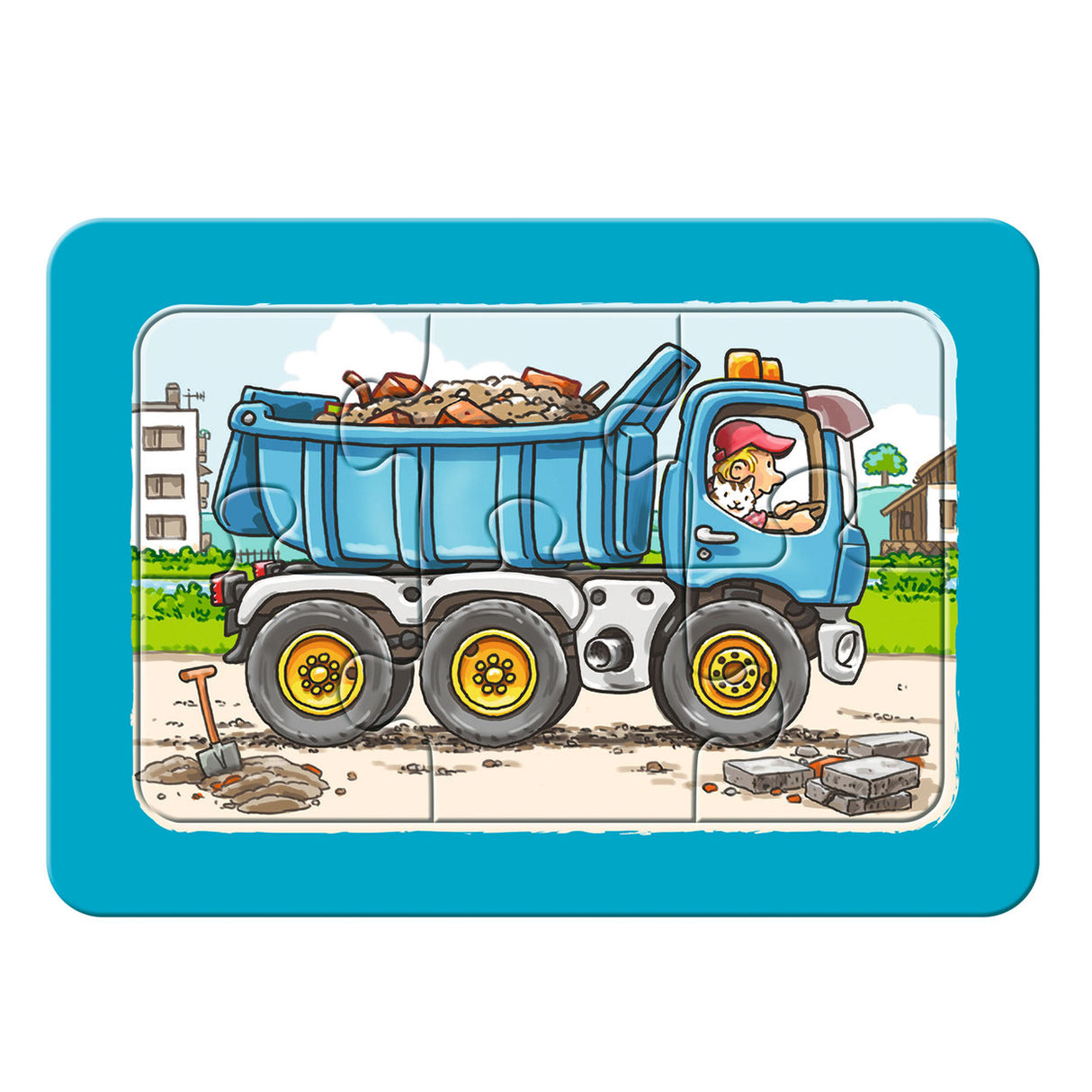 Ravensburger - Tracteur d'excavatrice et voiture de basculement 3x6 pièces