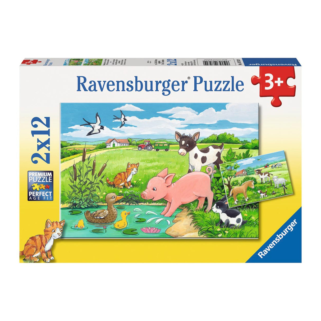 Ravensburger - Unge dyr på landsbygda 2x12 stykker