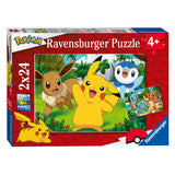 Ravensburger - Puzzle - Pikachu et ses amis 2x24 pièces