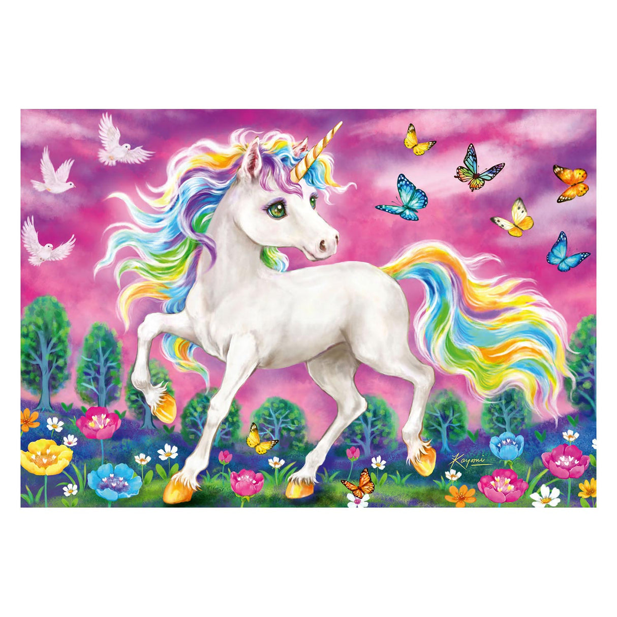 Ravensburger puzzel eenhoorn en pegasus, 2x24st.