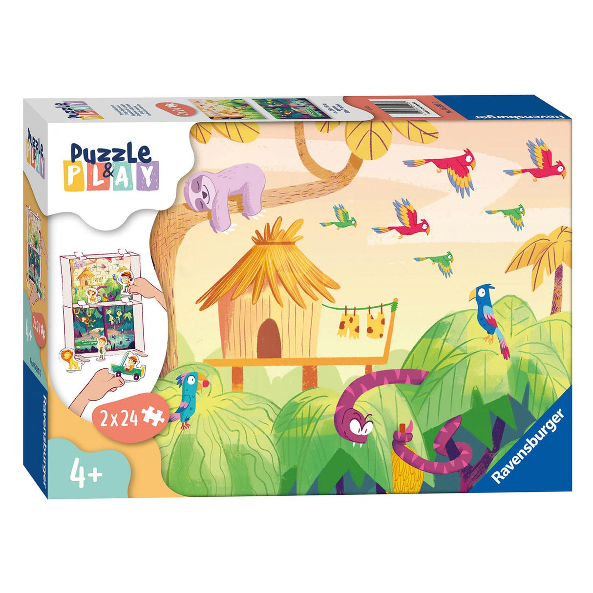 Ravensburger - Puzzle - Jungle Adventure 2x24 sztuki