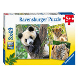 Ravensburger - Puzzle Panda Tiger an Léiw 3x49st.