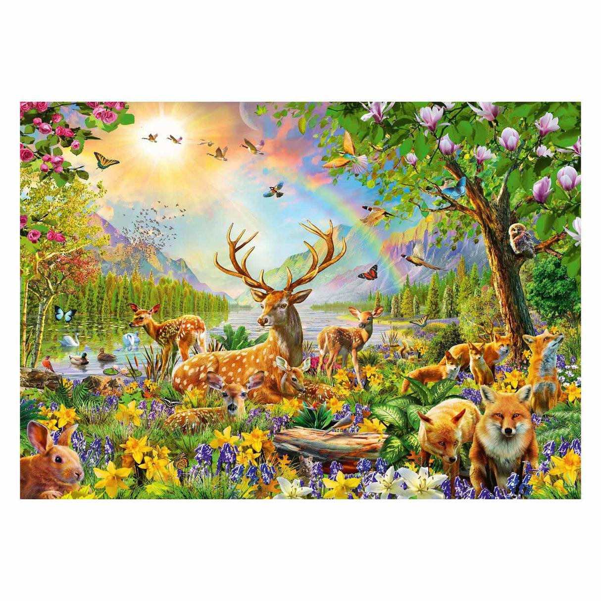 Ravensburger - Puzzel Mooie Hertenfamilie 200 stuks XXL