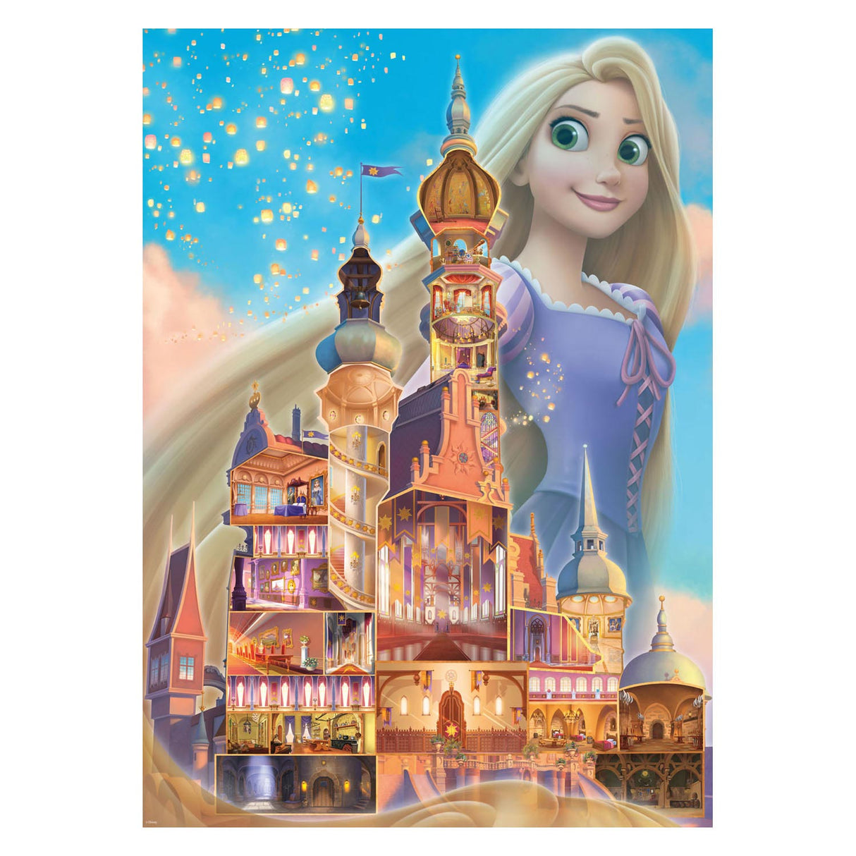 Ravensburger Puzzle Castles Rapunzel, 1000st.