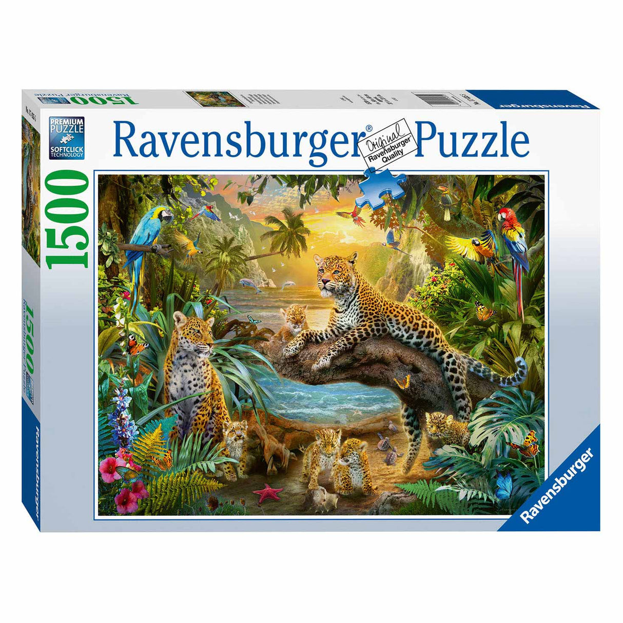 Ravensburger Puzzle leopards in the jungle, 1500st.