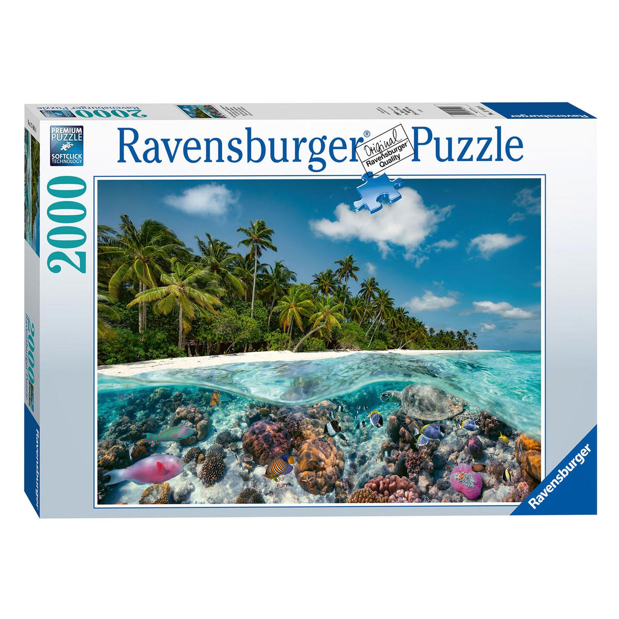 Ravensburger puslespil Et dyk på Maldiverne, 2000st.