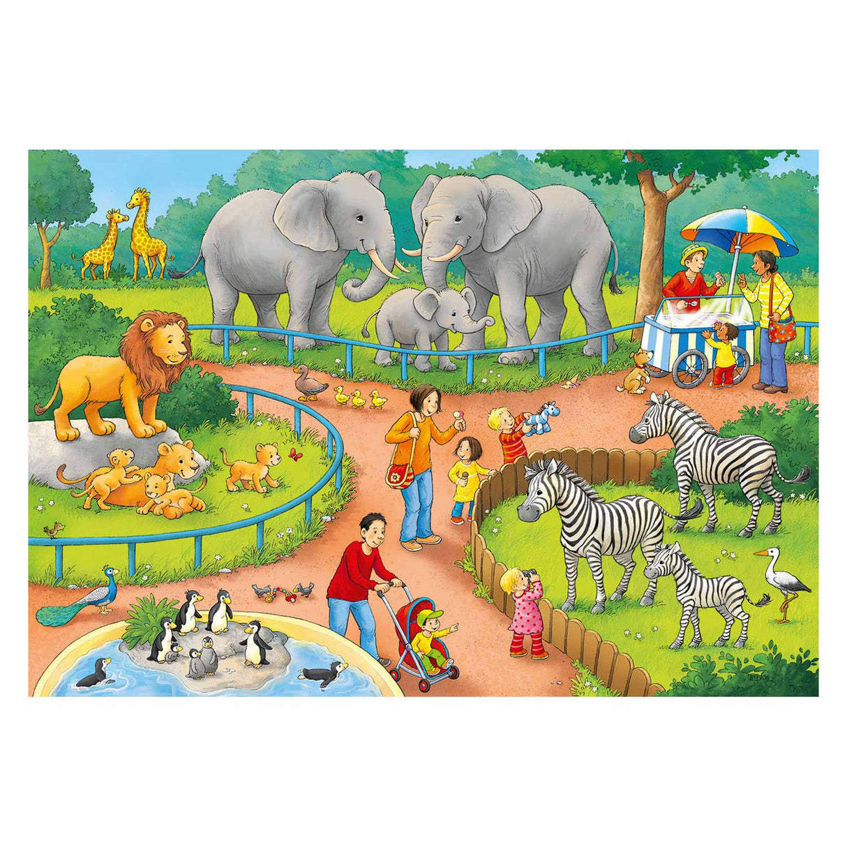 Ravensburger Puzzle One Day in the Zoo 2x24 Pieces