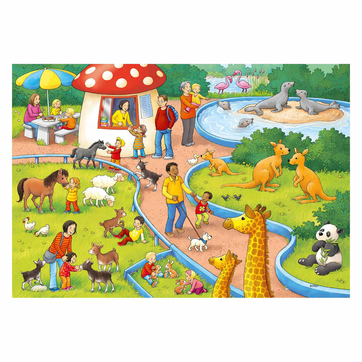 Ravensburger - Puzzle une journée dans le zoo 2x24 pièces