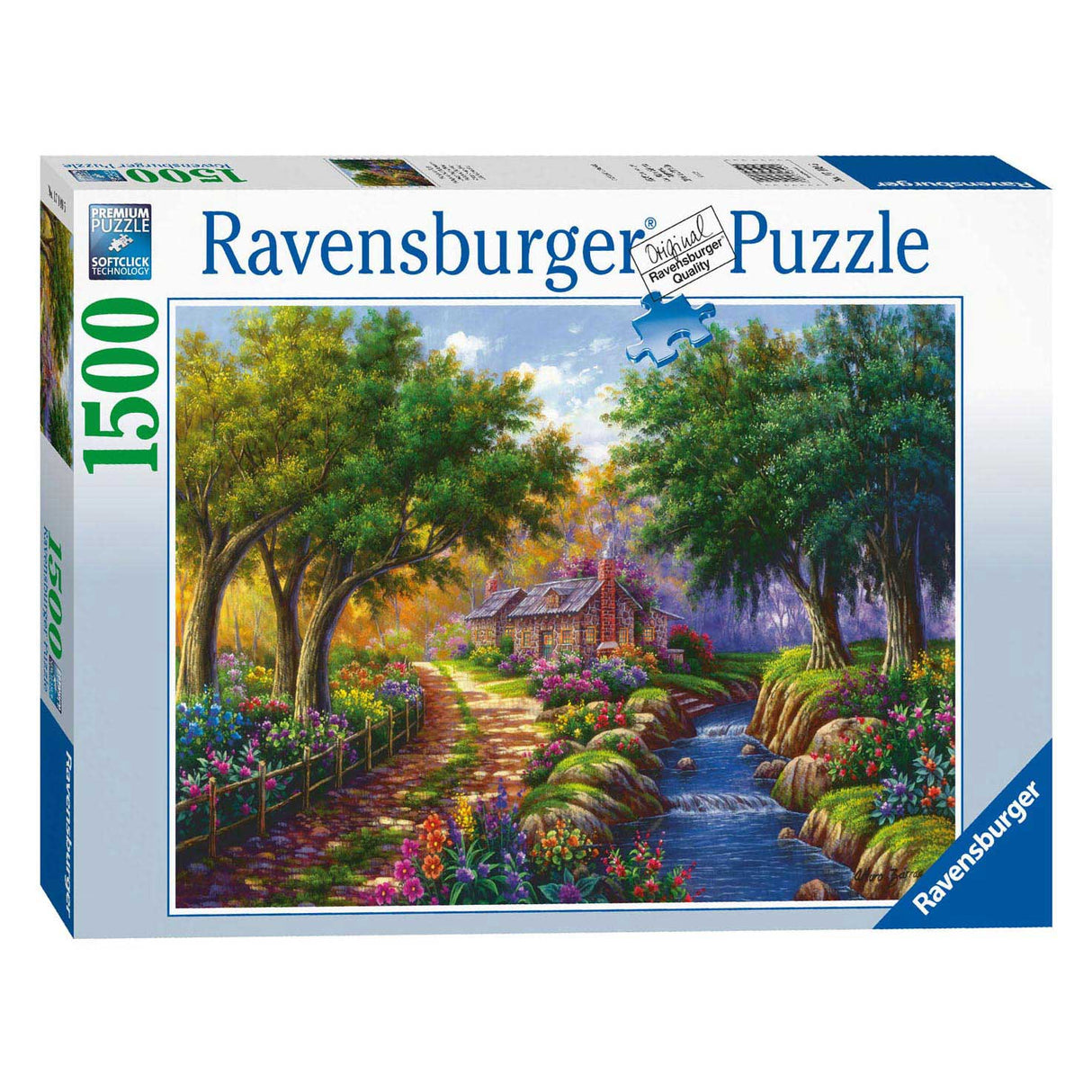 Ravensburger Puzzle Cottage vid floden 1500.