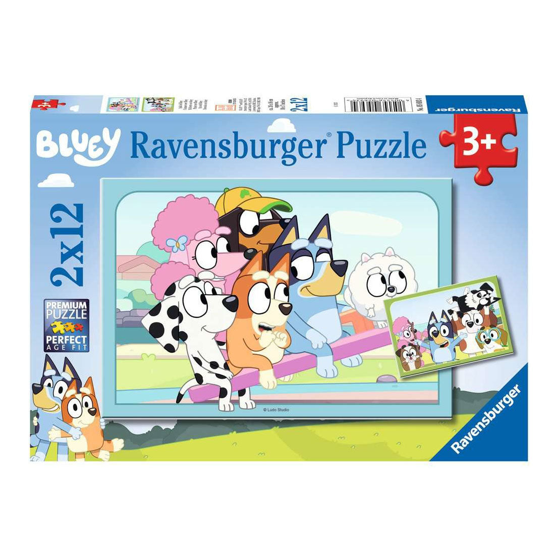 Ravensburger Bluey nogi puzzle 2x12 kawałki