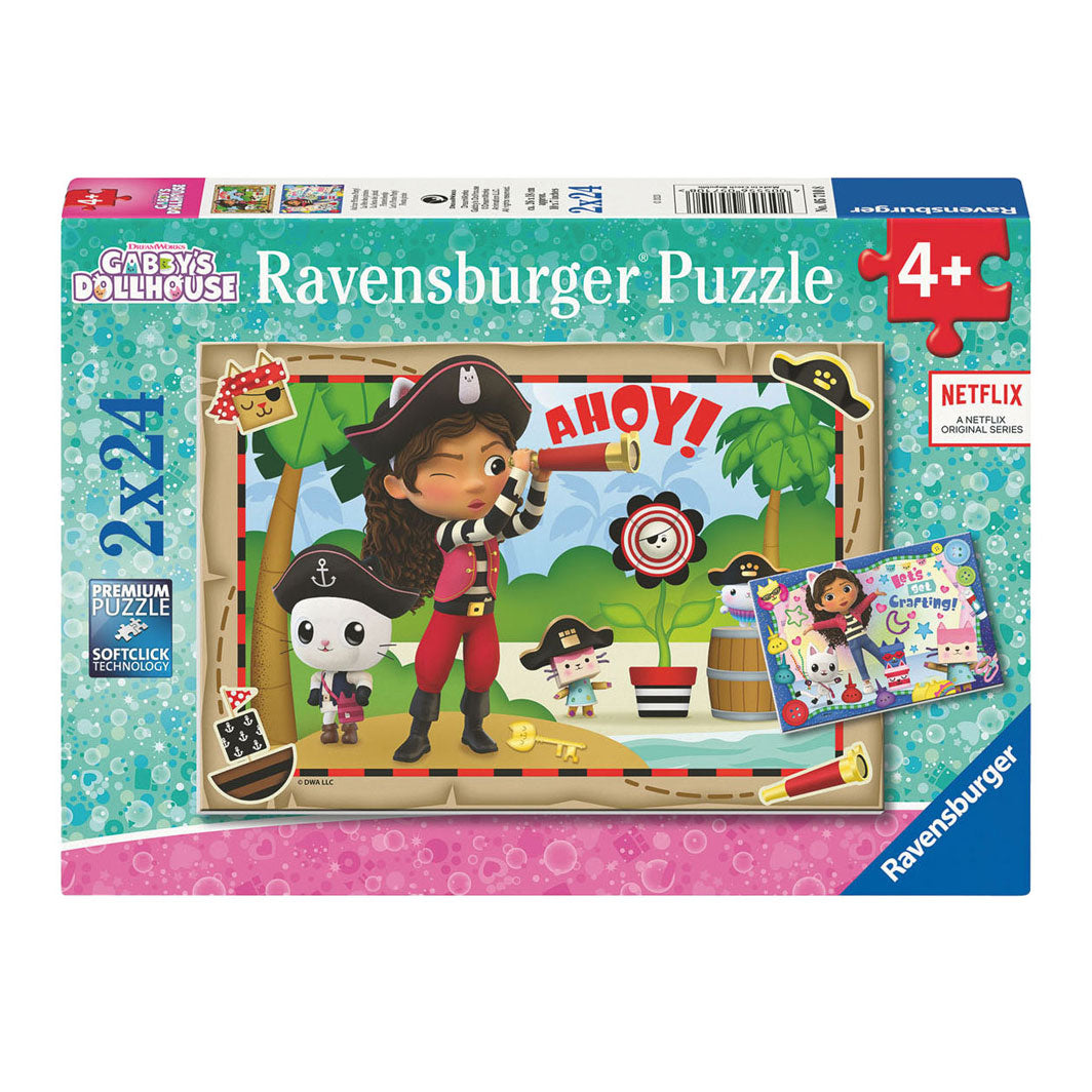 Ravensburger - Gabby's Dollhouse Jigsaw Puzzle 2x24 sztuki