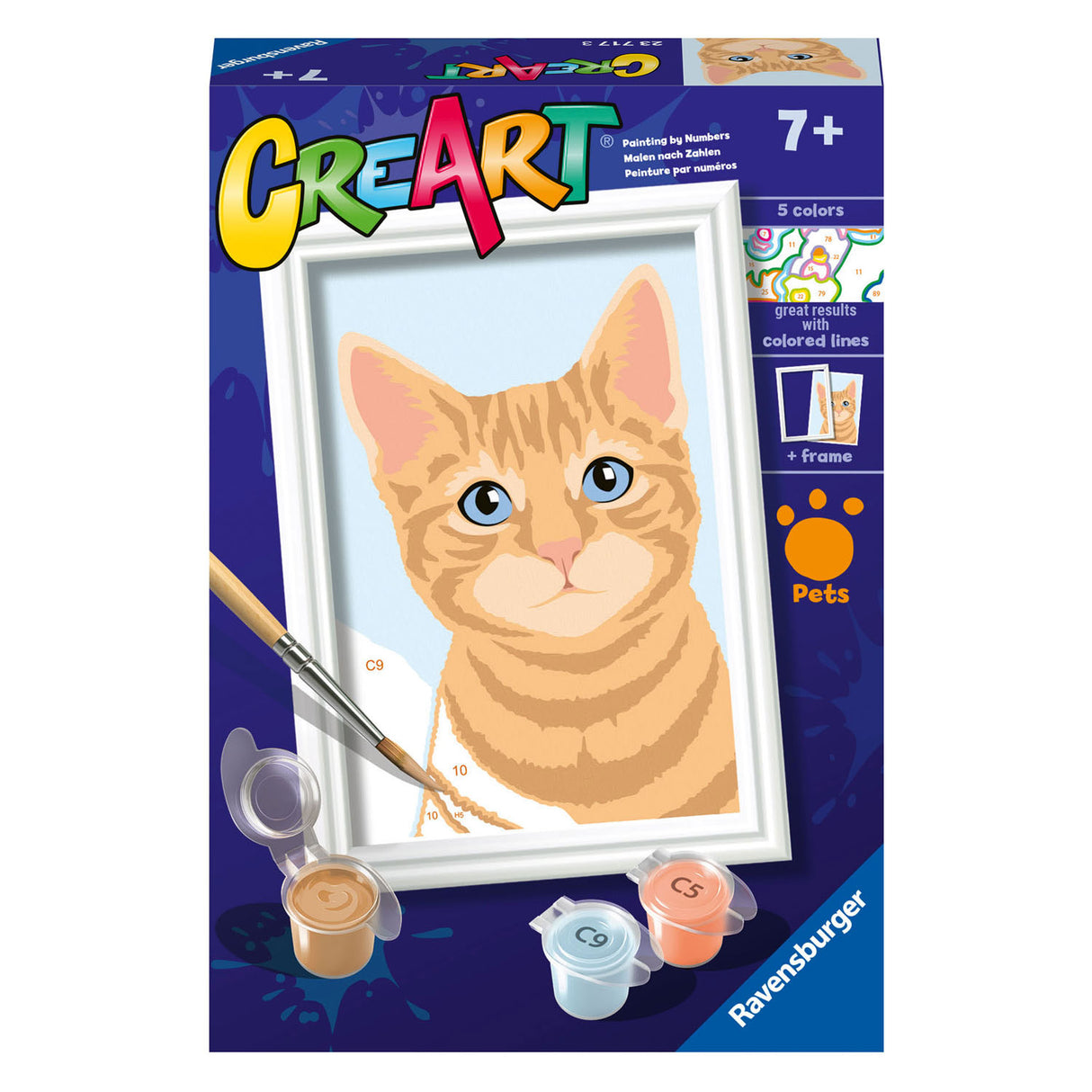 Ravensburger creart schilderen op nummer oranje tabby